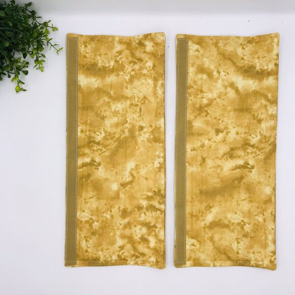 Set of 2 Refrigerator Handle Covers, Reversible, Neutral Tans Beige 14x5 - Picture 4 of 6